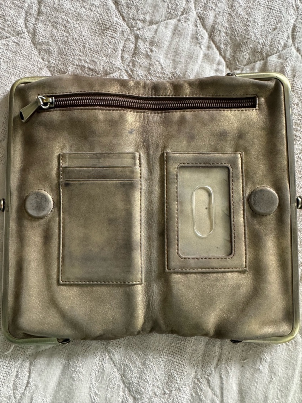 HOBO Metallic Gold Wallet Clutch